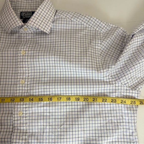 Polo by Ralph Lauren Men's Blue and White Checkered Shirt 100% Cotton - Picture 4 of 8